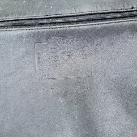 Vintage Coach 9058 Hobo Black Glovetanned Leather Zip Shoulder Bag‎ Daypack - Picture 5 of 8